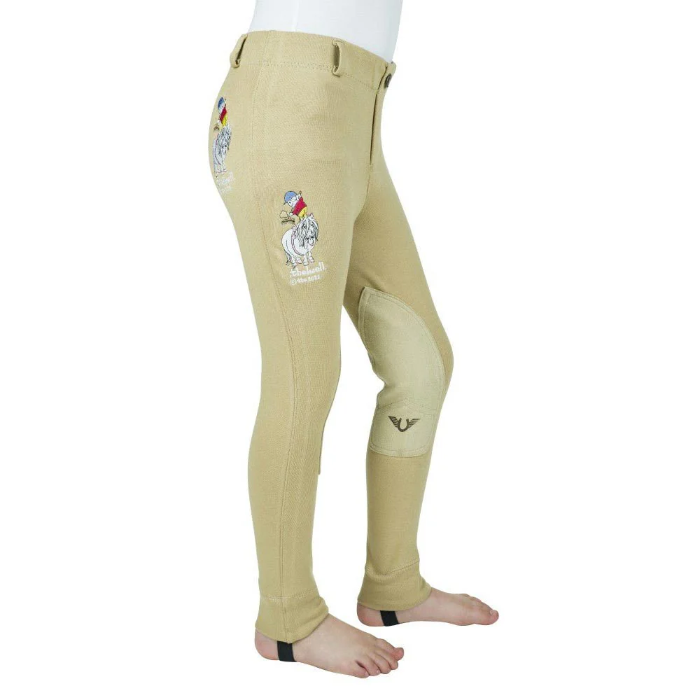 TuffRider Children's Thelwell Sweep Embroidered Pull-On Knee Patch Jods - Image 5