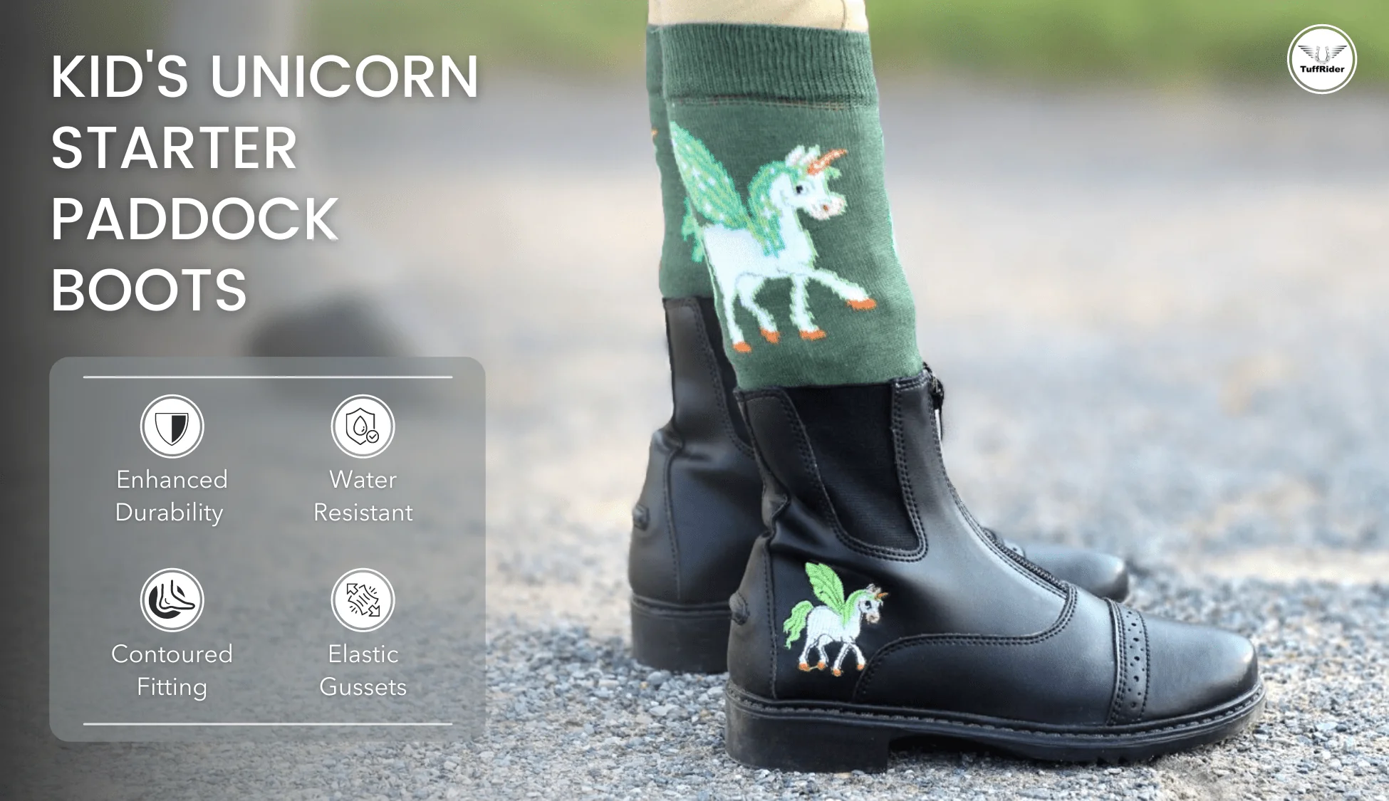 TuffRider Children's Unicorn Starter Front Zip Paddock Boots - Image 6