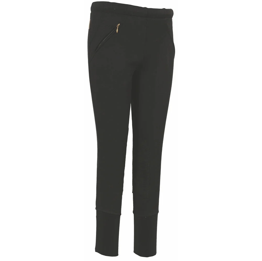 TuffRider Children's Unifleece Pull-On Stretch Fleece Knee Patch Winter Breeches - Image 3