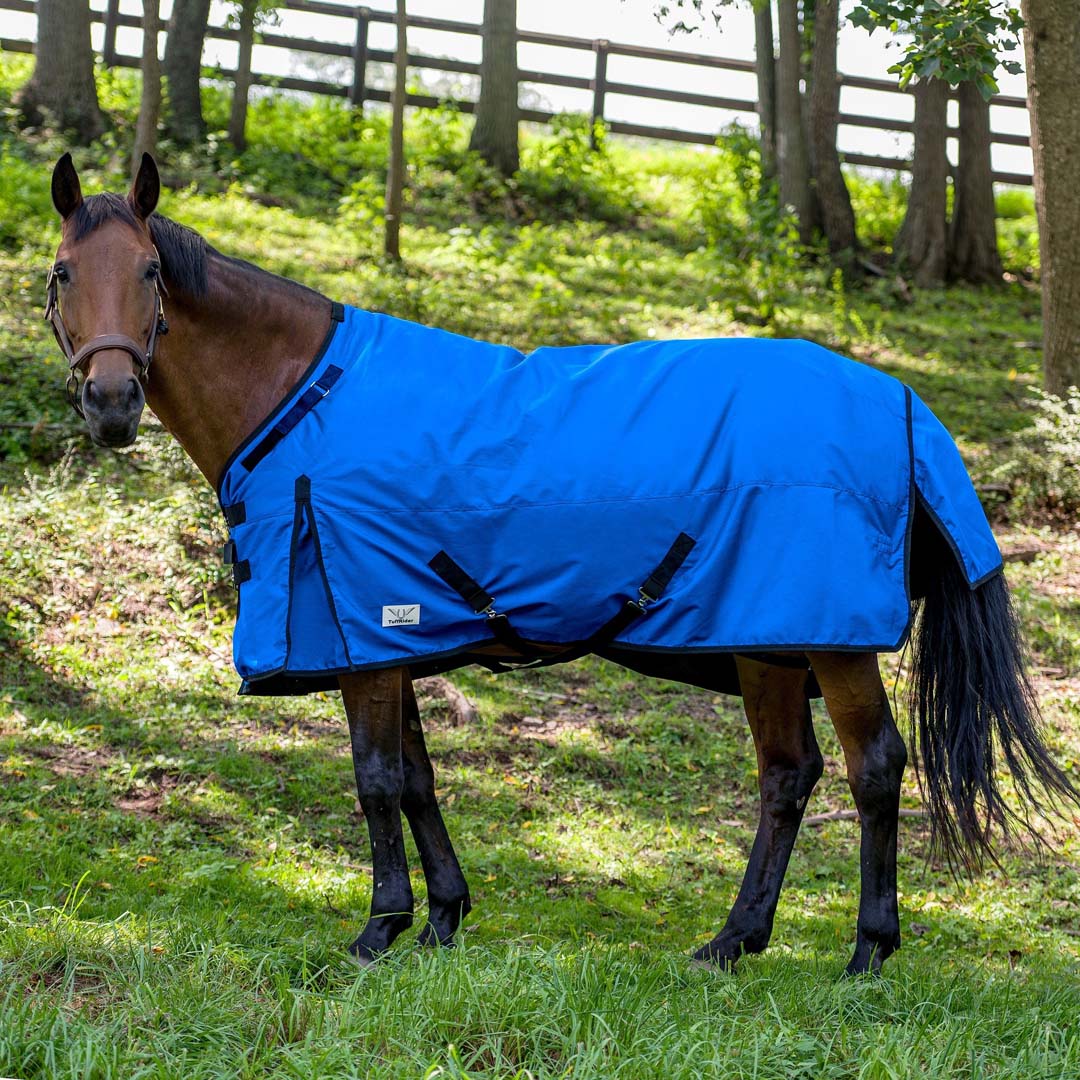 TuffRider Comfy-Fit Medium Weight Standard Neck Ripstop Turnout Blanket w/ Adjustable Neck Opening- 1200D, 200 GSM - Image 3