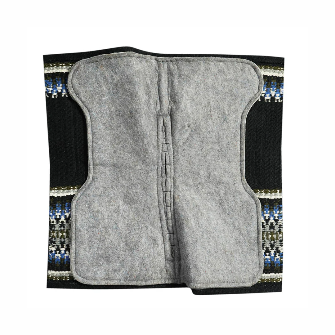 TuffRider Contoured Double Weave Western Saddle Pad- Black - Image 3
