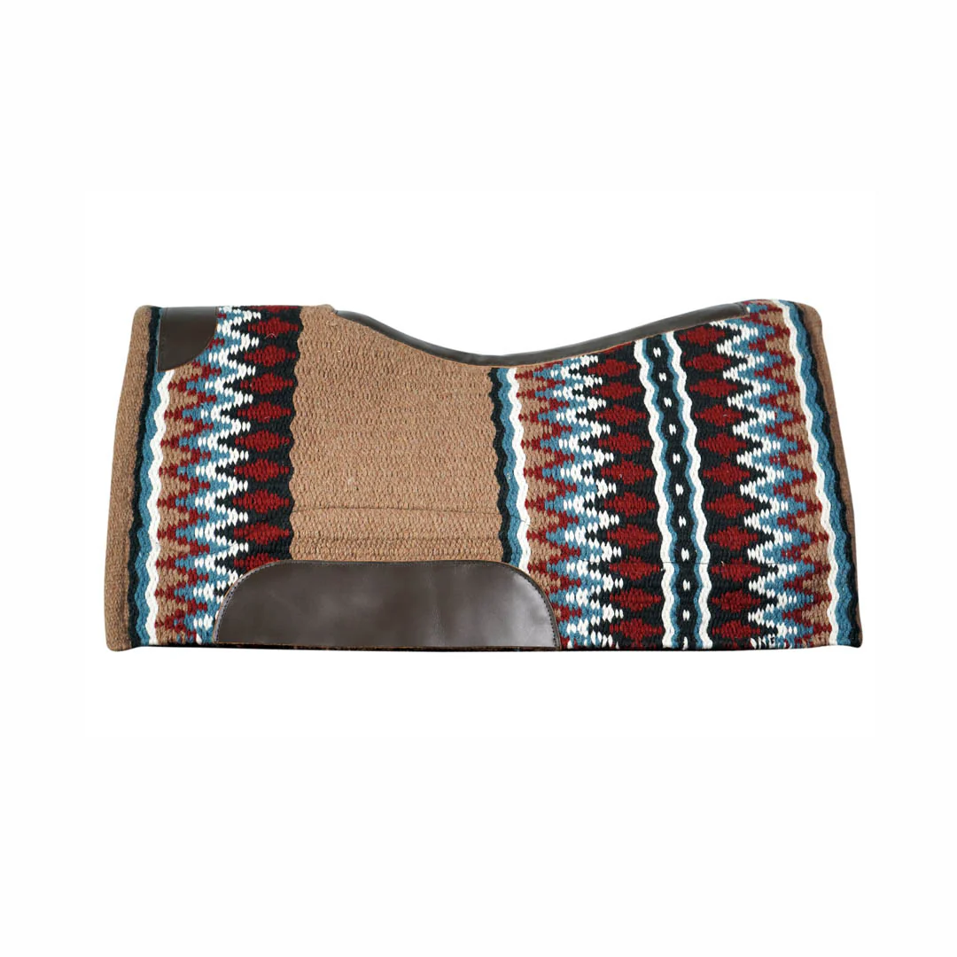 TuffRider Contoured Double Weave Western Saddle Pad- Brown - Image 2