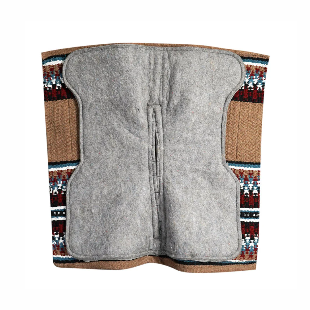 TuffRider Contoured Double Weave Western Saddle Pad- Brown - Image 3