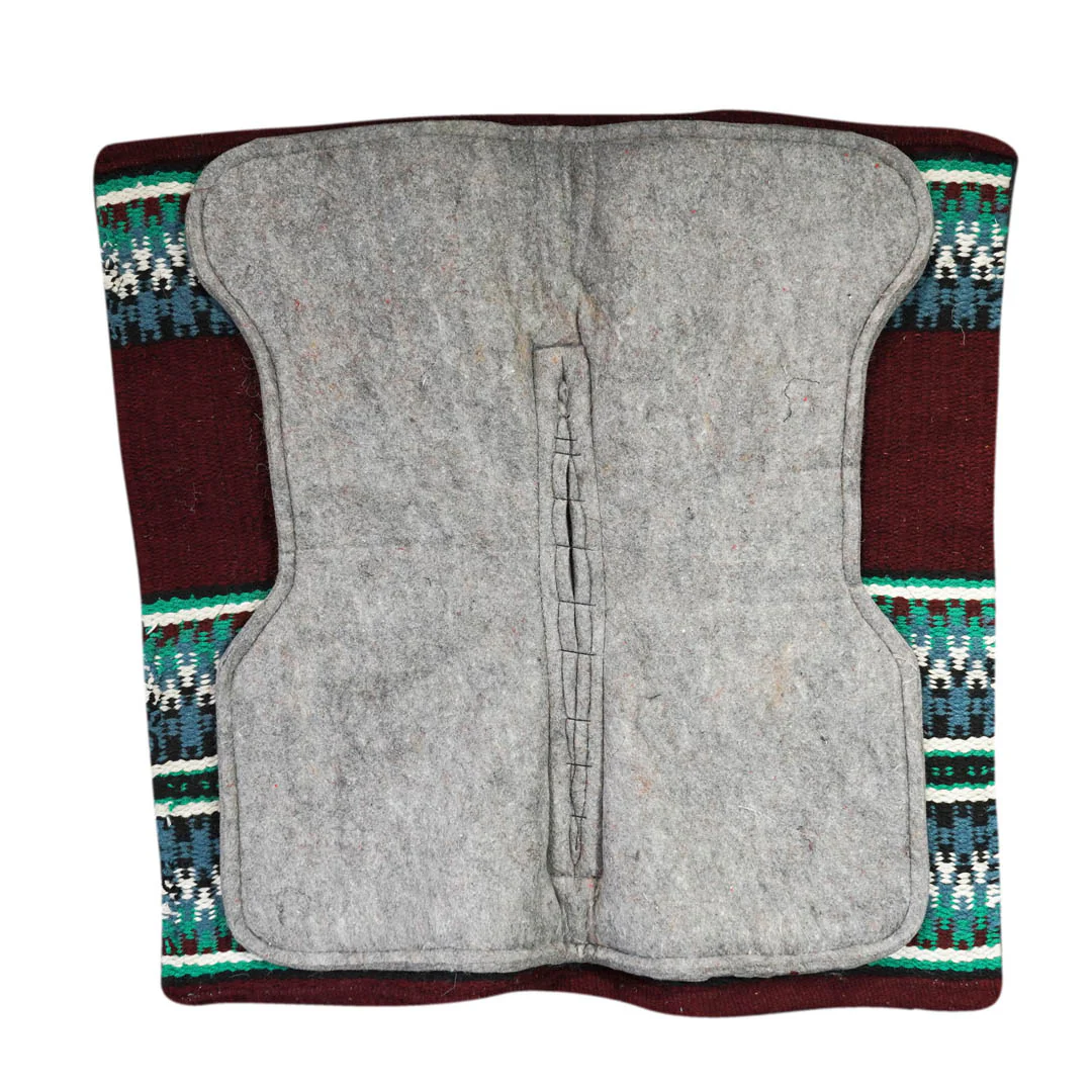 TuffRider Contoured Double Weave Western Saddle Pad- Burgundy - Image 3