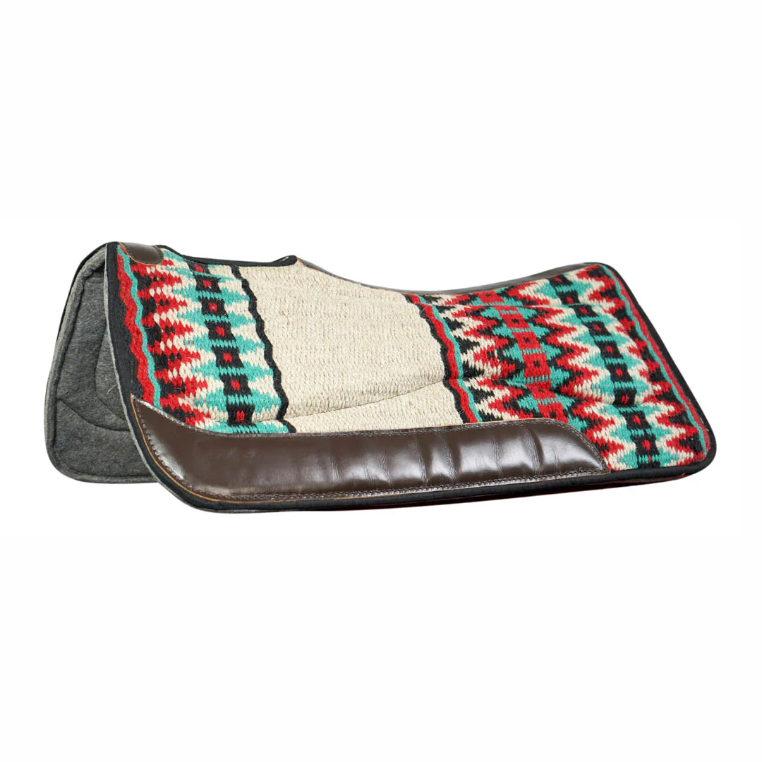 TuffRider Contoured Double Weave Western Saddle Pad- Cream - Image 2