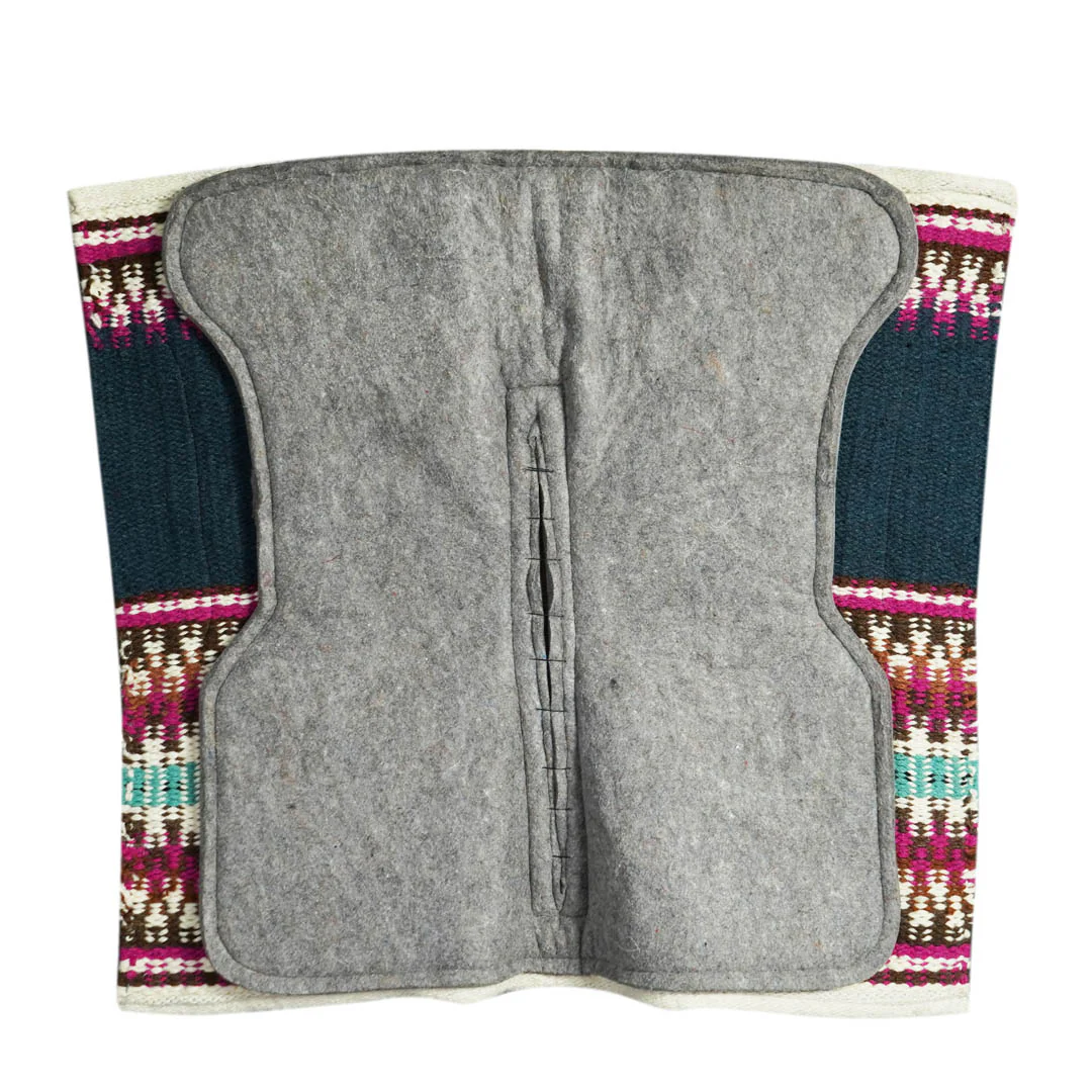 TuffRider Contoured Double Weave Western Saddle Pad- Navy - Image 2