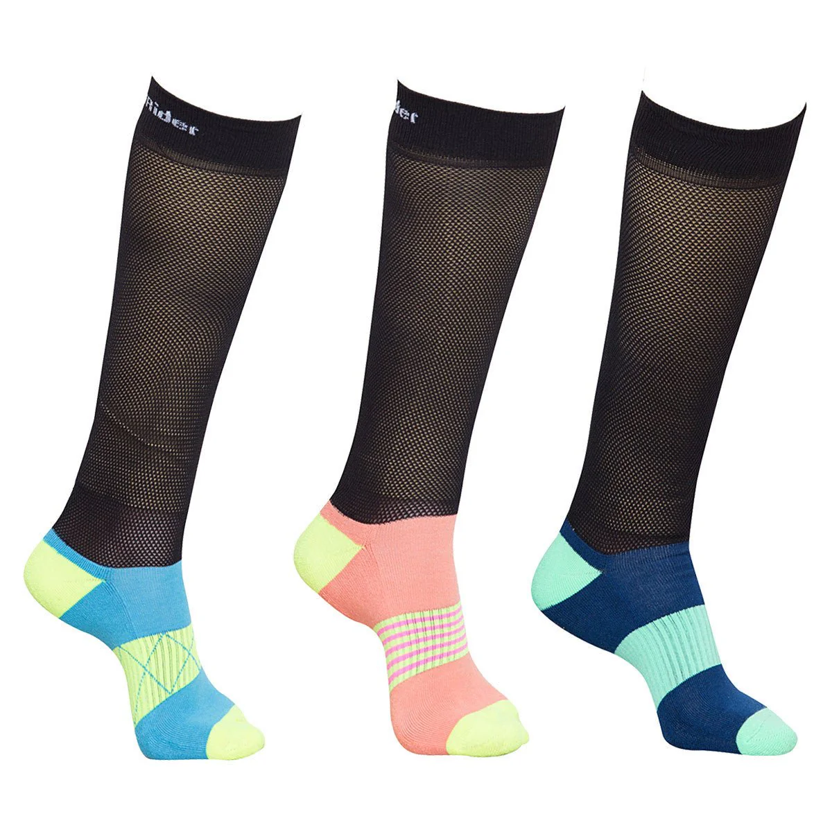 TuffRider EquiCool Ventilated Riding Socks-3 pack - Image 3