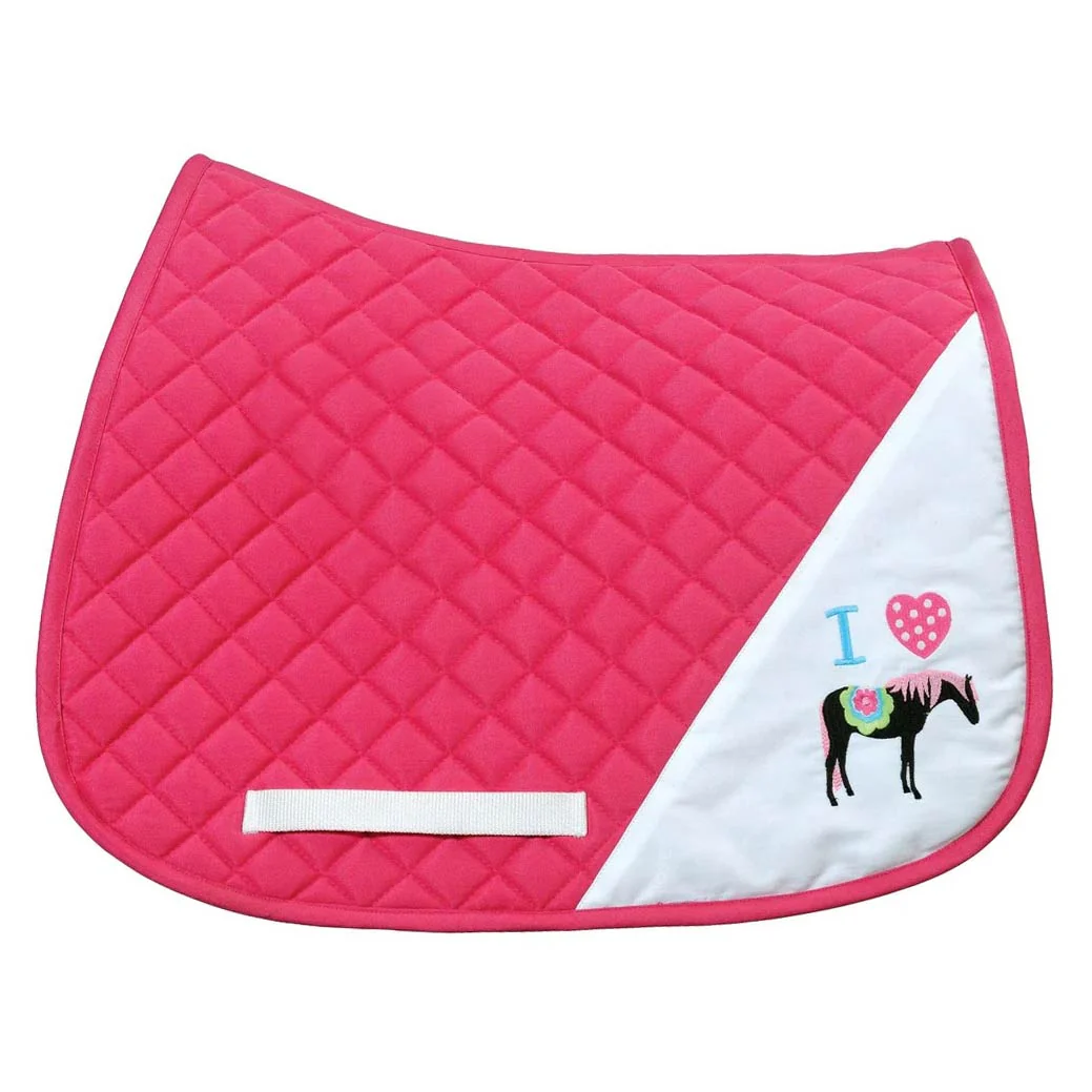 TuffRider I Heart Pony Girl Saddle Pad - Image 3