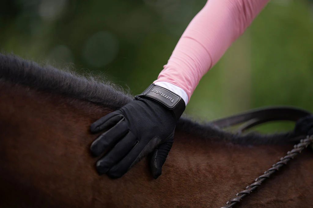 TuffRider Ladies Cool Flow Air Mesh Summer Riding Gloves - Image 4