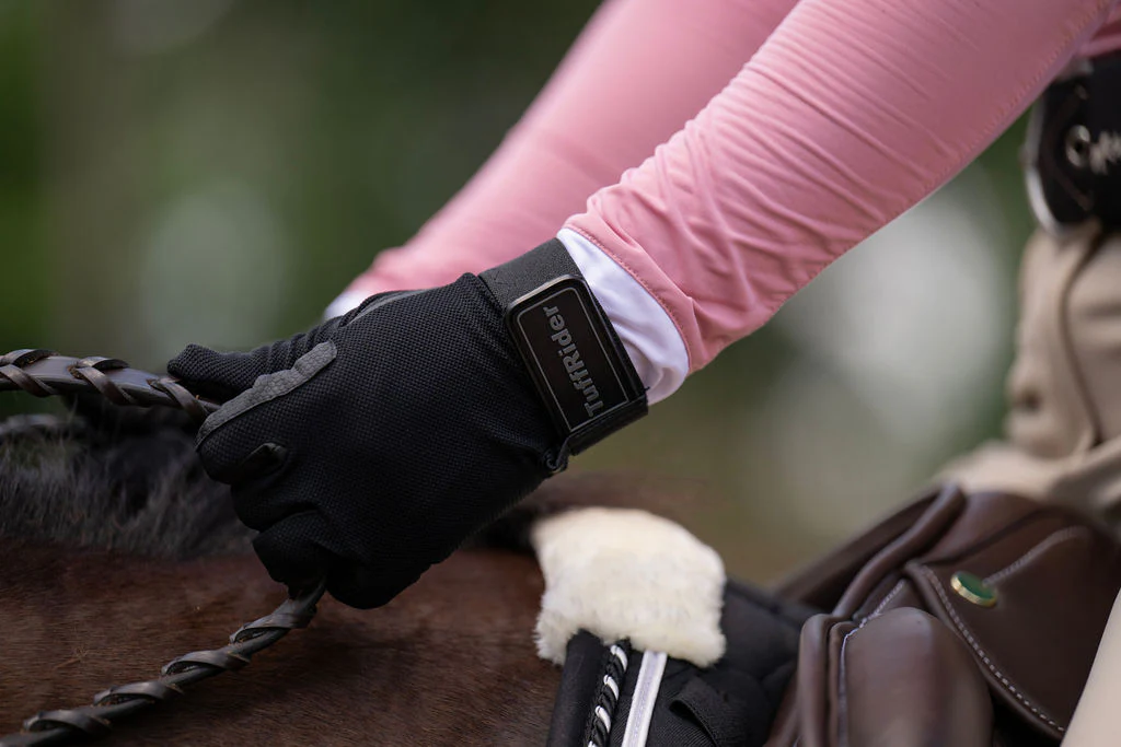 TuffRider Ladies Cool Flow Air Mesh Summer Riding Gloves - Image 5