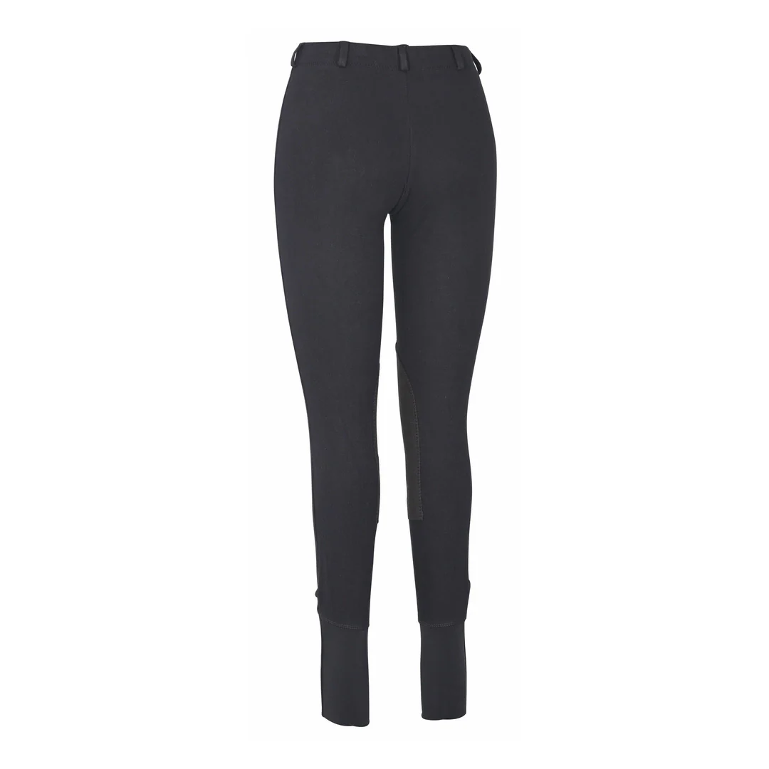TuffRider Ladies Cotton Lowrise Pull-On Knee Patch Breeches - Image 6