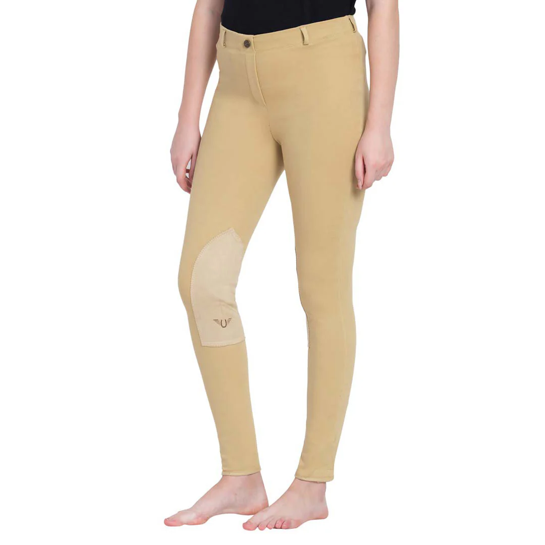 TuffRider Ladies Cotton Pull-On Knee Patch Plus Breeches - Image 3