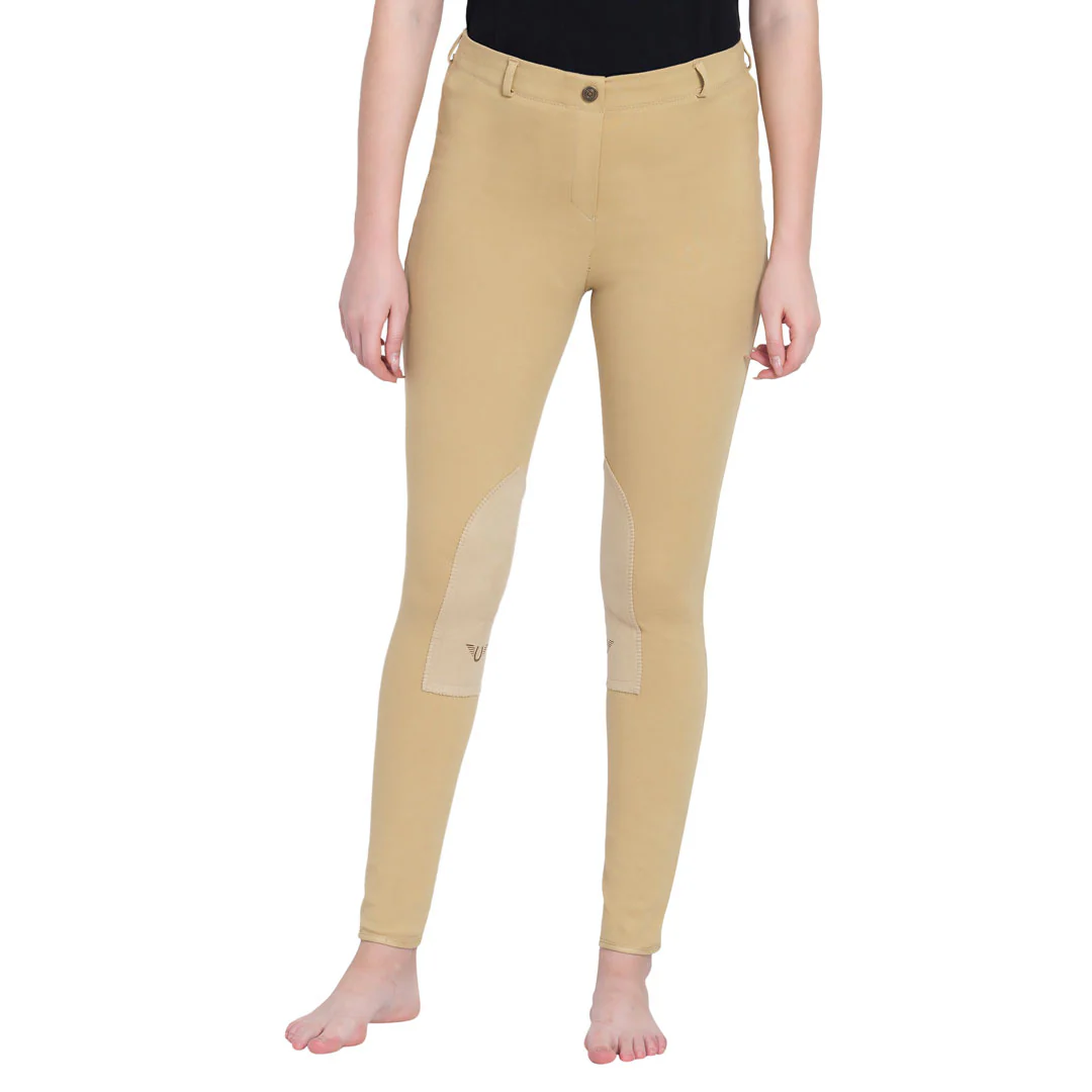 TuffRider Ladies Cotton Pull-On Knee Patch Plus Breeches - Image 4