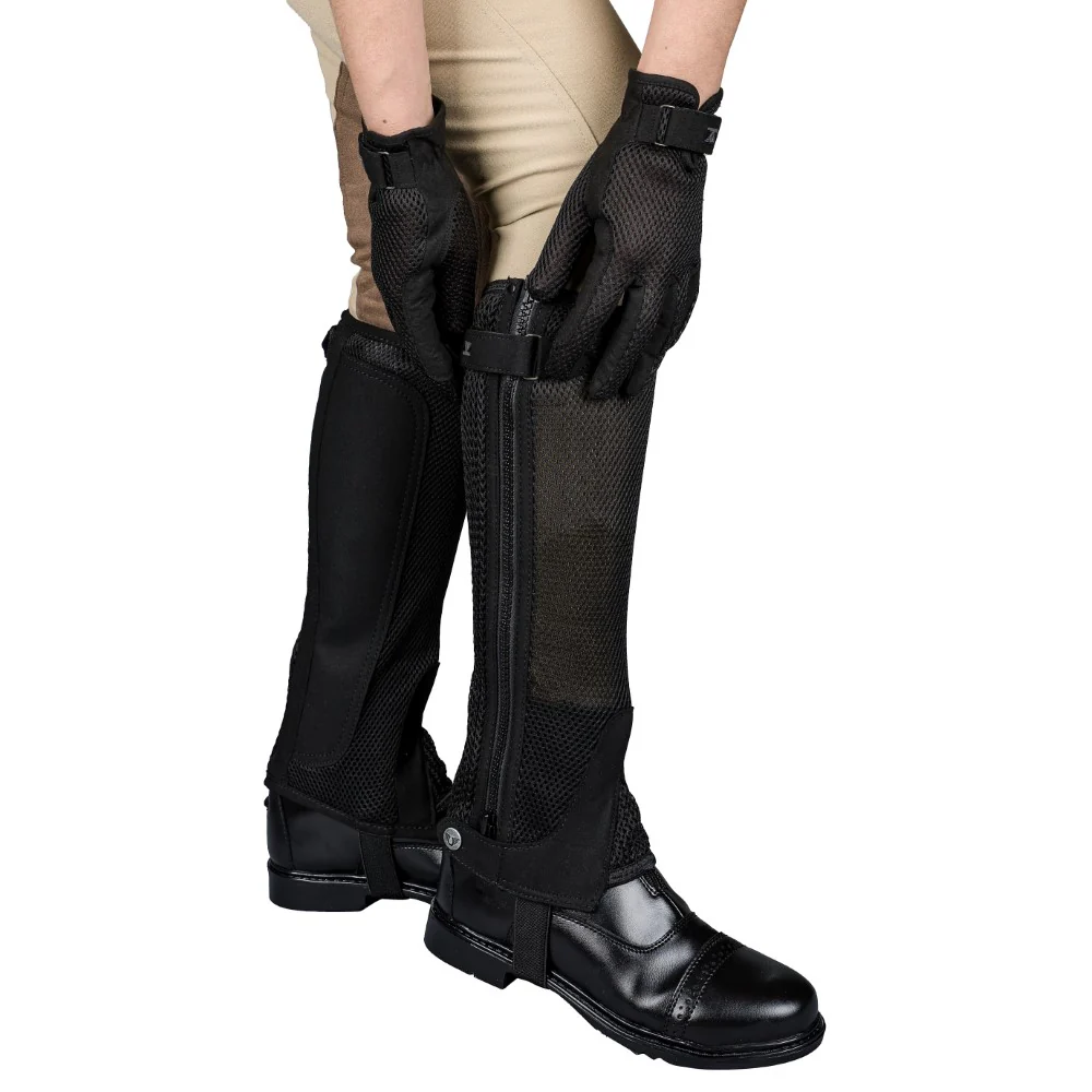 TuffRider Ladies Double Up Air Mesh Half Chap and Glove Set - Image 9
