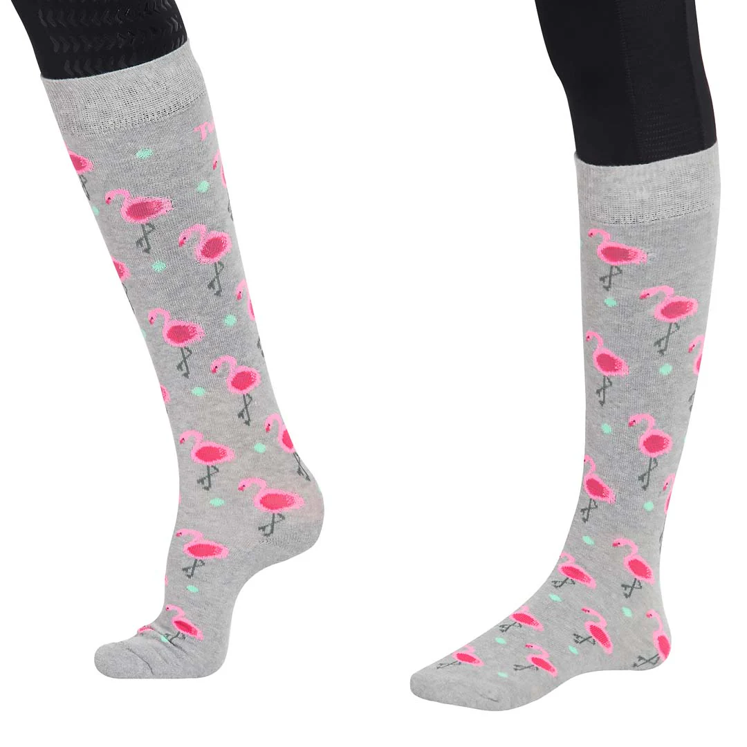 TuffRider Ladies Flamingo/Boat/Horse Knee Hi Socks - 3 Pack - Image 3
