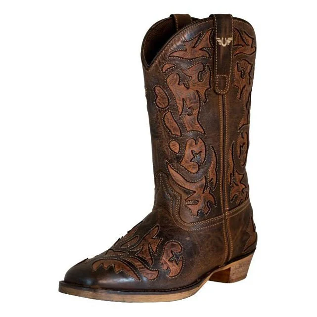 TuffRider Women Jackson Embroidered Leather Square Toe Western Boots - Image 2