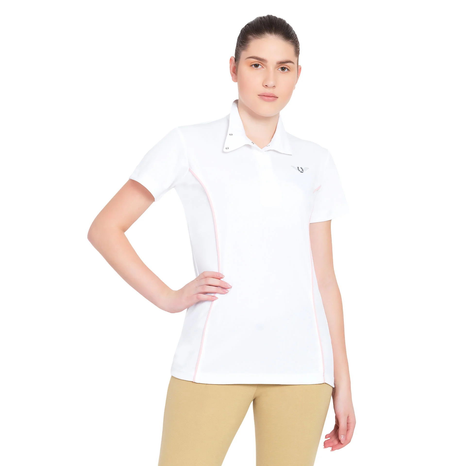 TuffRider Ladies Kirby Kwik Dry Short Sleeve Show Shirt - Image 15