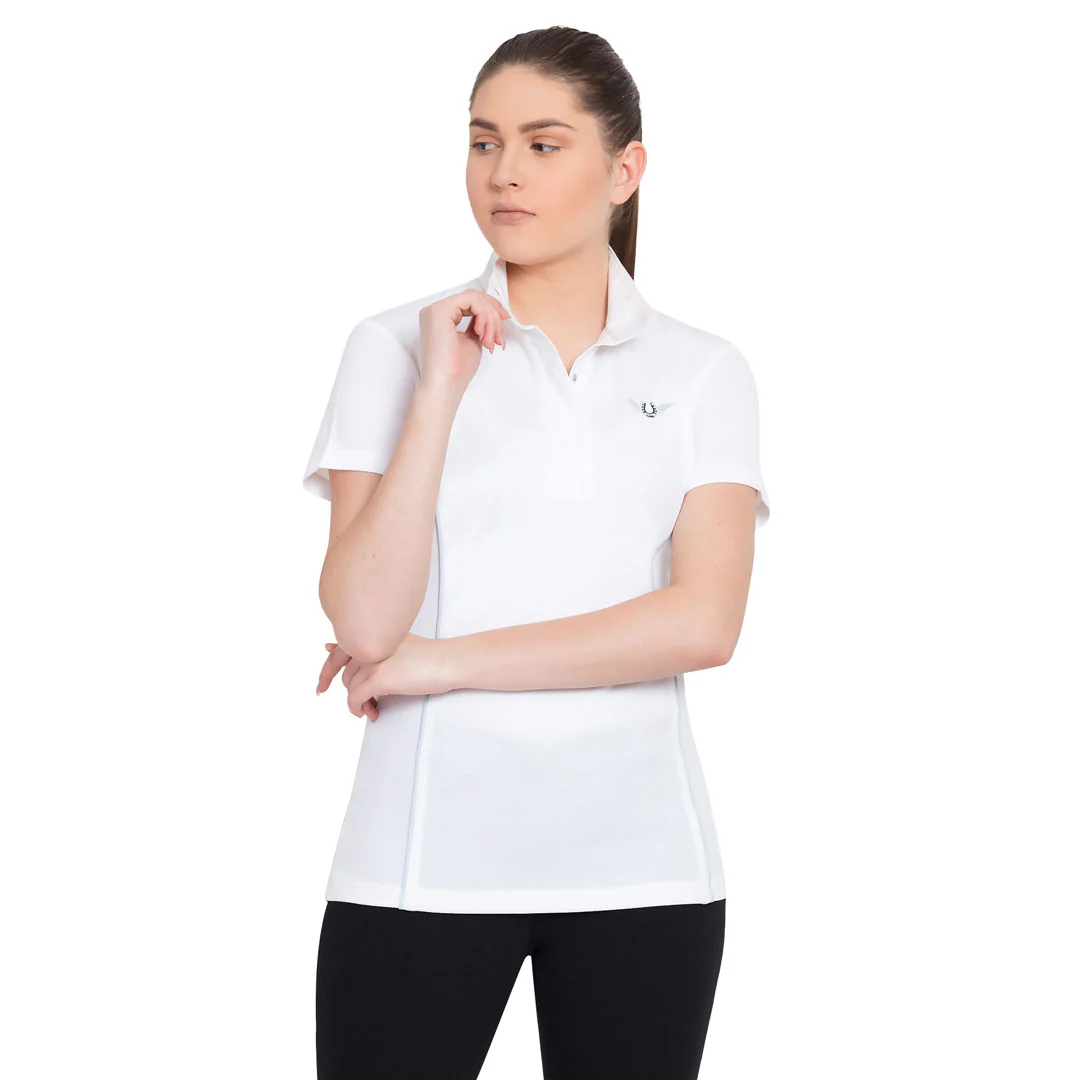TuffRider Ladies Kirby Kwik Dry Short Sleeve Show Shirt - Image 6