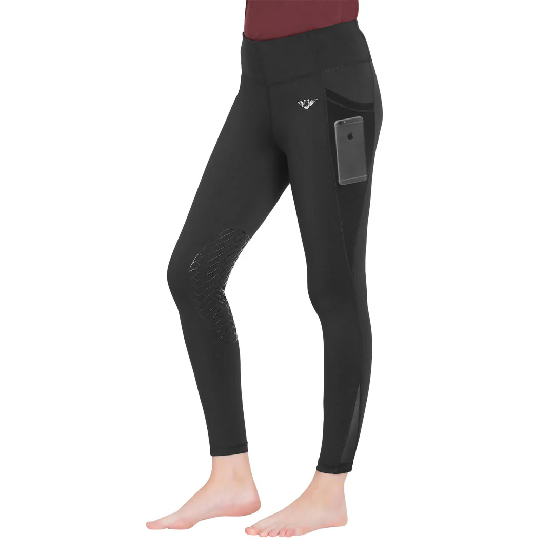 TuffRider Women Minerva Mesh Pocket EquiCool Tights - Image 12