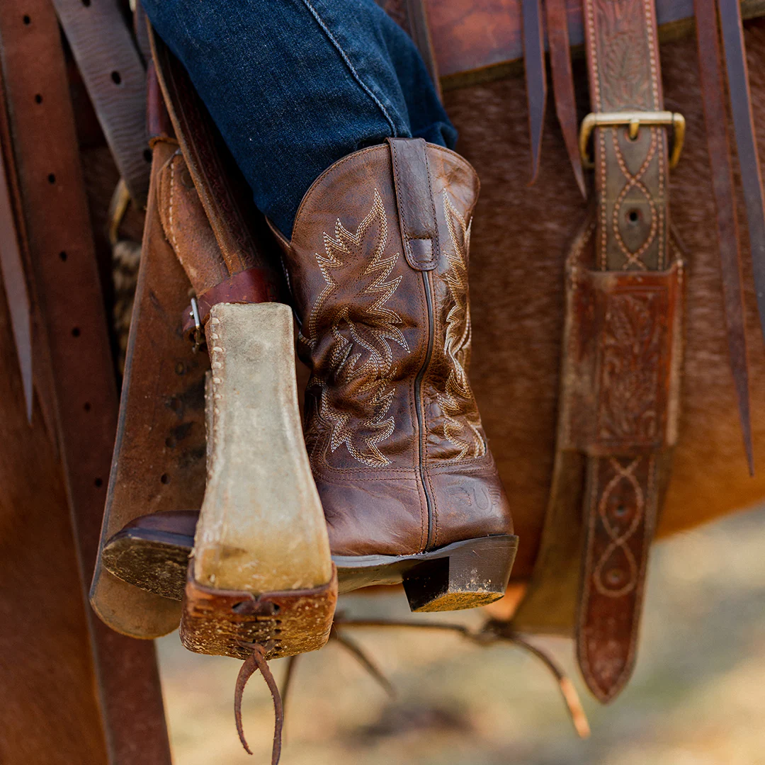 TuffRider Women Moran Leather Square Toe Western Boots - Image 3
