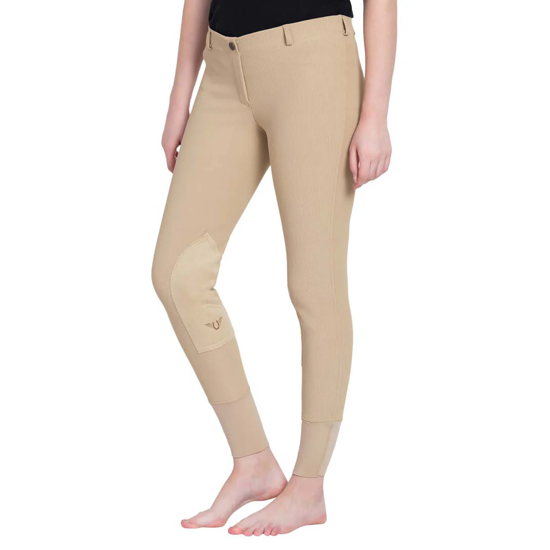 TuffRider Ladies Ribb Lowrise Pull-On Knee Patch Breeches - Image 12