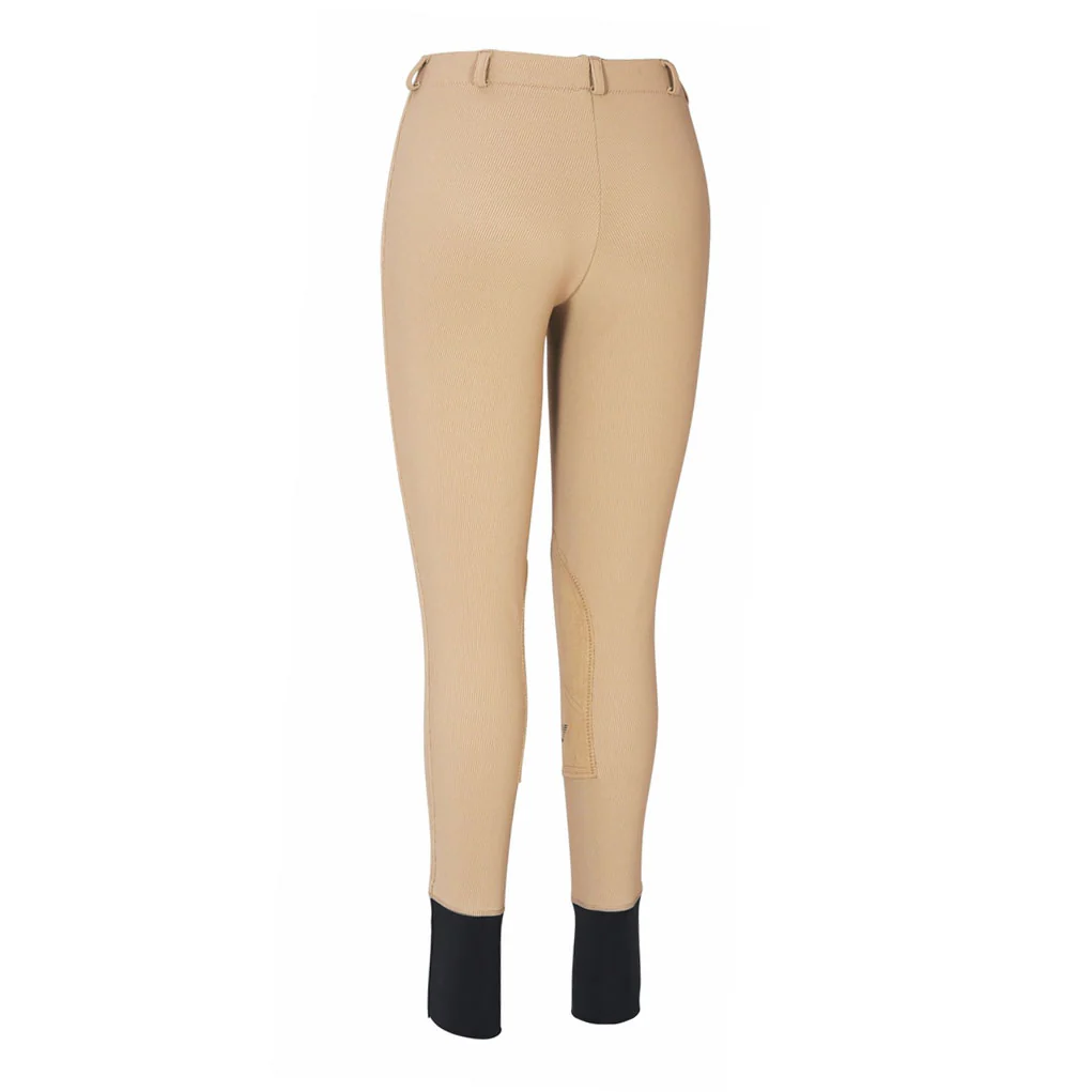 TuffRider Ladies Ribb Lowrise Pull-On Knee Patch Breeches - Image 2