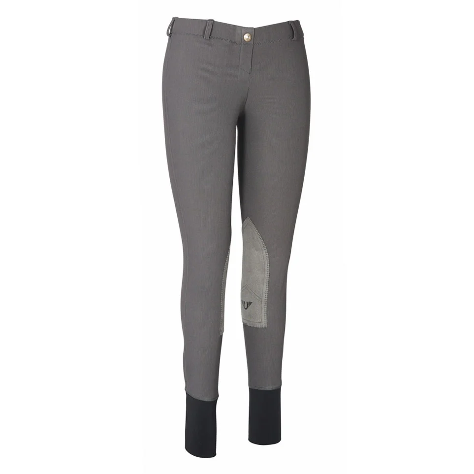 TuffRider Ladies Ribb Lowrise Pull-On Knee Patch Breeches - Image 4