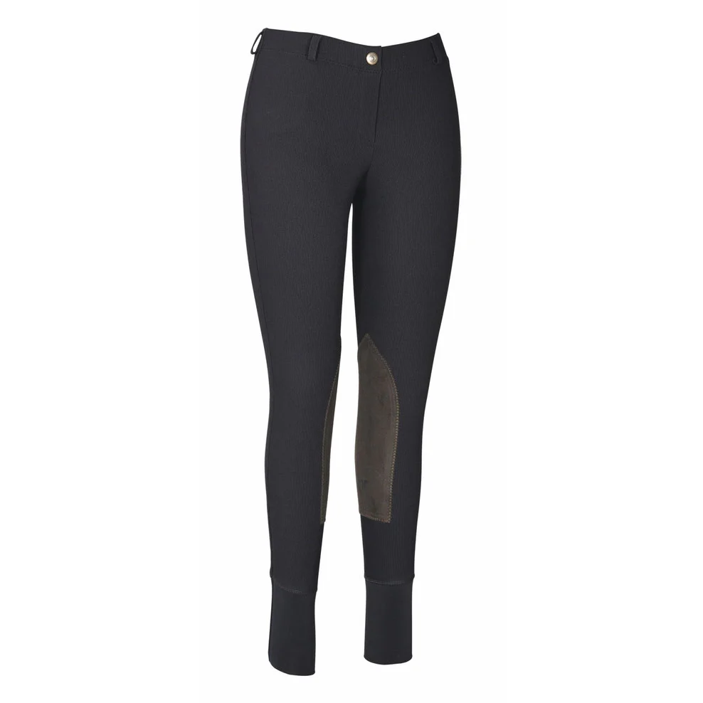 TuffRider Ladies Ribb Lowrise Pull-On Knee Patch Breeches - Image 6
