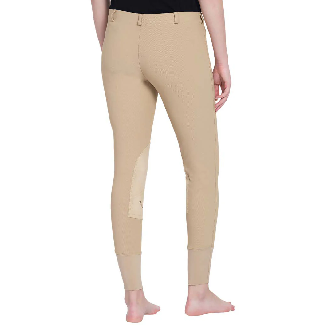 TuffRider Ladies Ribb Lowrise Pull-On Knee Patch Breeches - Image 8