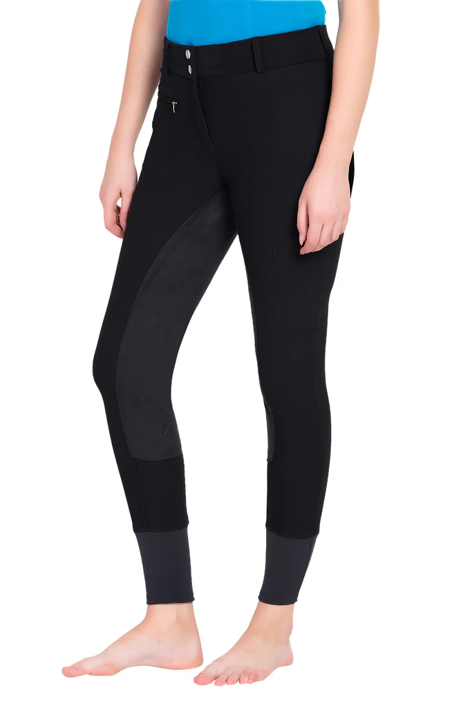 TuffRider Ladies Ribb Lowrise Wide Waistband Full Seat Breeches - Image 3