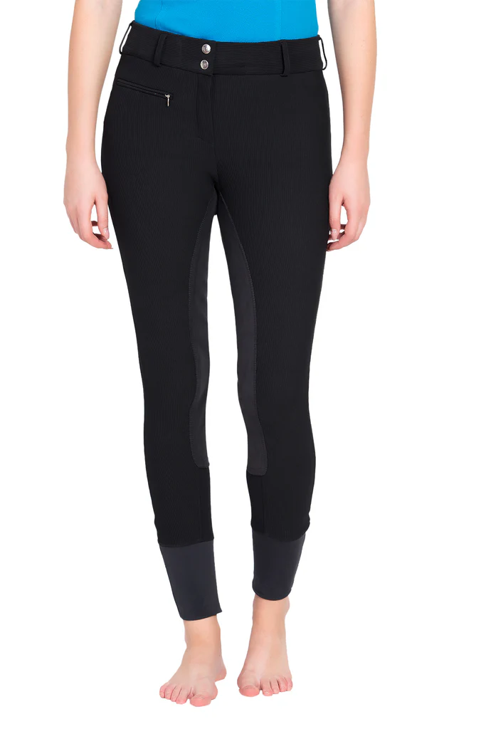 TuffRider Ladies Ribb Lowrise Wide Waistband Full Seat Breeches - Image 4