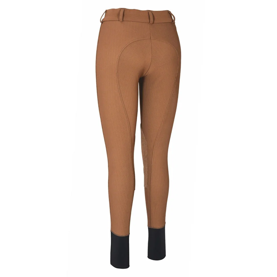 TuffRider Ladies Ribb Lowrise Wide Waistband Knee Patch Breeches - Image 11
