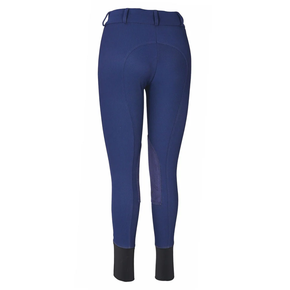 TuffRider Ladies Ribb Lowrise Wide Waistband Knee Patch Breeches - Image 3