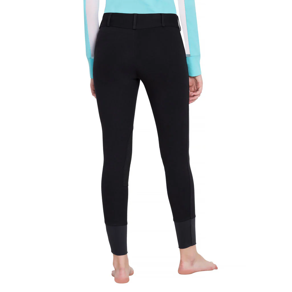 TuffRider Ladies Ribb Lowrise Wide Waistband Knee Patch Breeches - Image 7