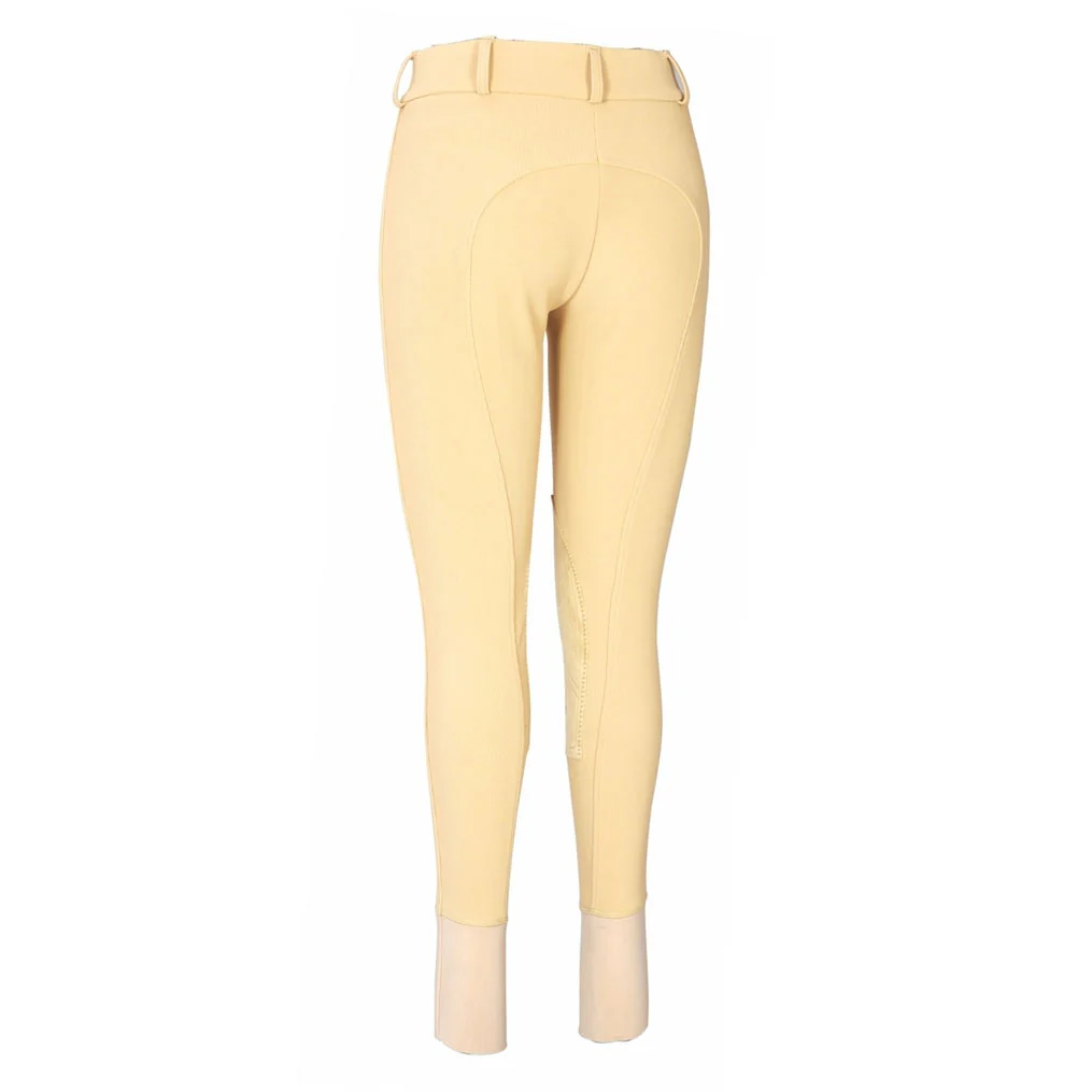 TuffRider Ladies Ribb Lowrise Wide Waistband Knee Patch Breeches - Image 9
