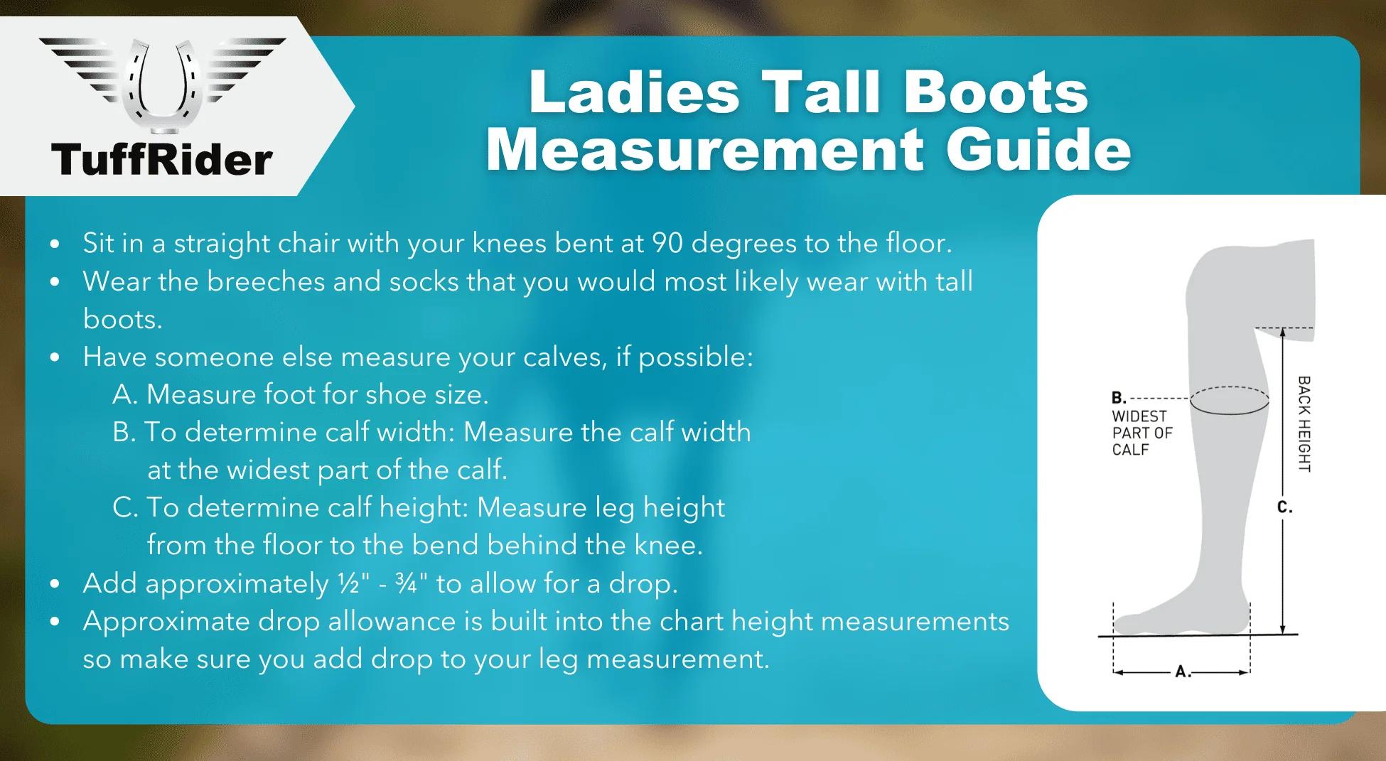 TuffRider Ladies Starter Back Zip Field Boots in Synthetic Leather - Image 9