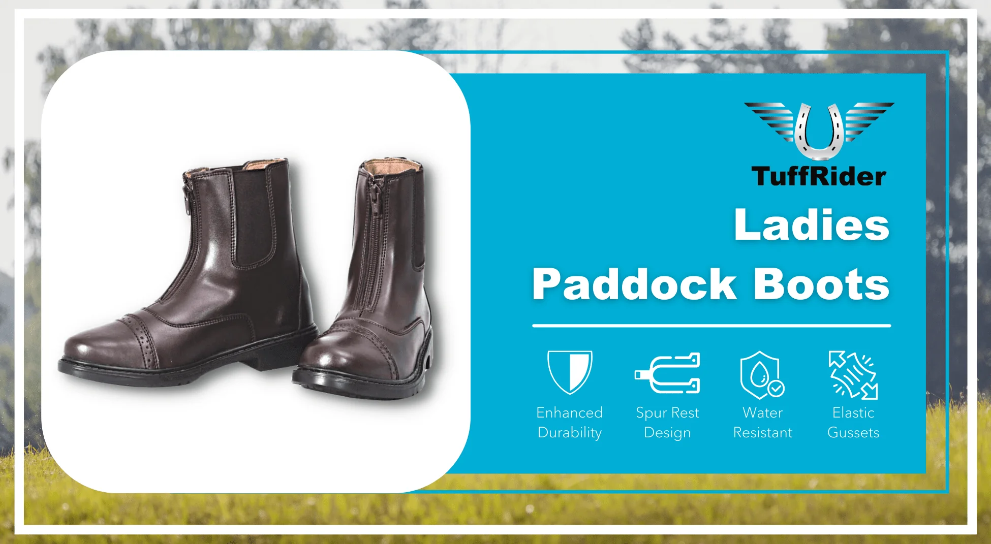 TuffRider Women Starter Synthetic Leather Front Zipper Paddock Boots - Image 6