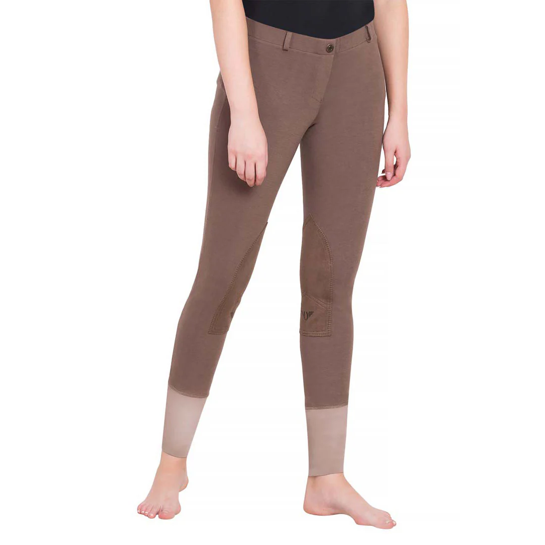 TuffRider Ladies Starter Lowrise Pull-On Knee Patch Breeches - Image 11