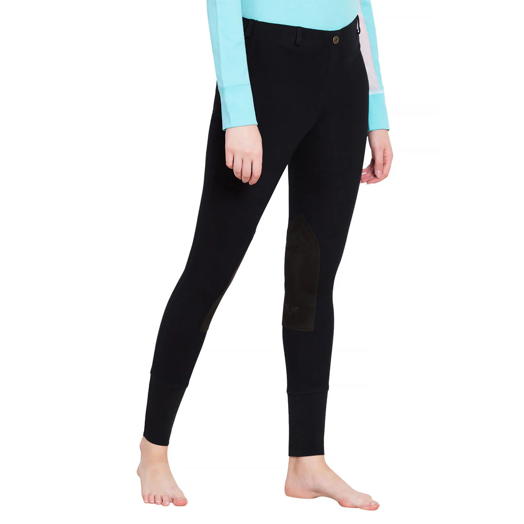TuffRider Ladies Starter Lowrise Pull-On Knee Patch Breeches - Image 3