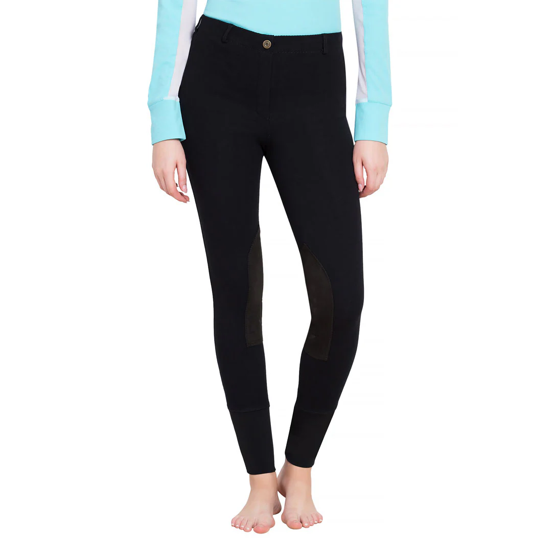 TuffRider Ladies Starter Lowrise Pull-On Knee Patch Breeches - Image 5