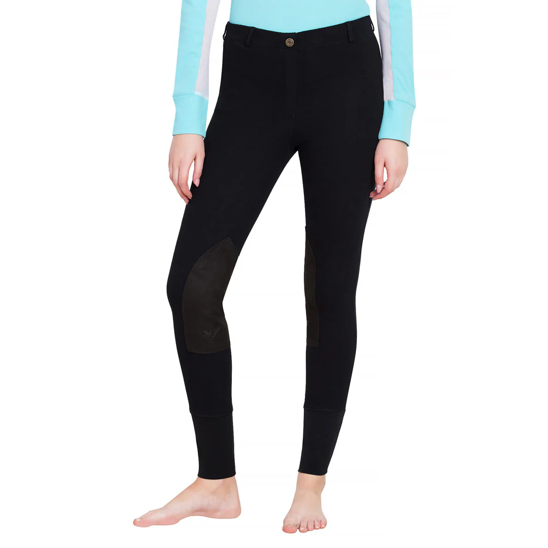 TuffRider Ladies Starter Lowrise Pull-On Knee Patch Breeches - Image 6