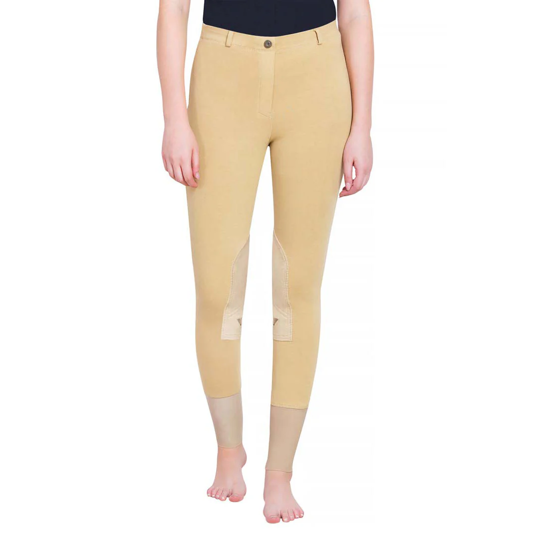 TuffRider Ladies Starter Lowrise Pull-On Knee Patch Breeches - Image 9