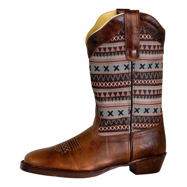 TuffRider Women String Embroidered Leather Square Toe Western Boots - Image 2
