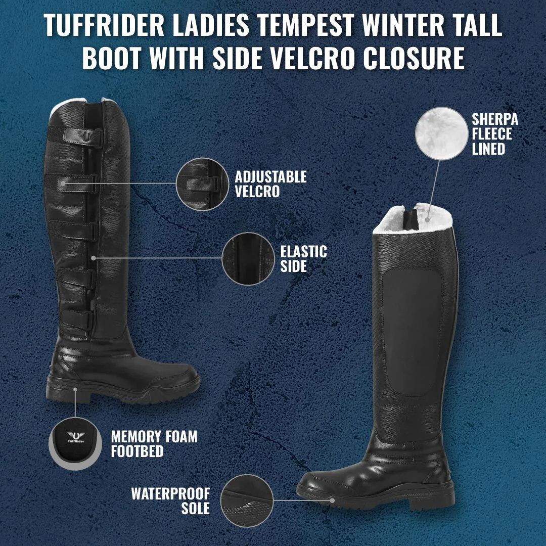 TuffRider Ladies Tempest Winter Tall Boot with Side Velcro Closure - Image 9