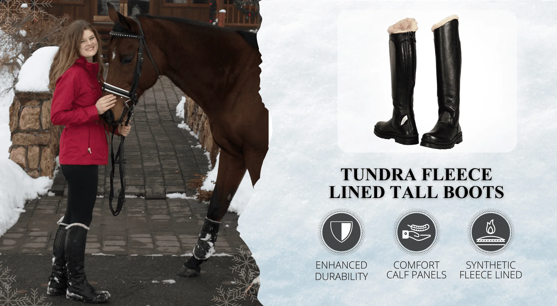 TuffRider Ladies Tundra Fleece Lined Tall Boots in Synthetic Leather - Image 3