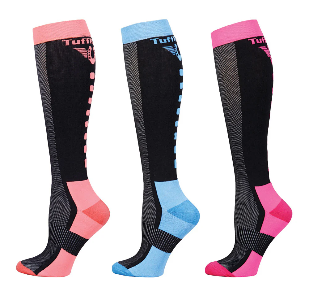 TuffRider Ladies Ventilated Knee Hi Socks - 3 Pack - Image 2