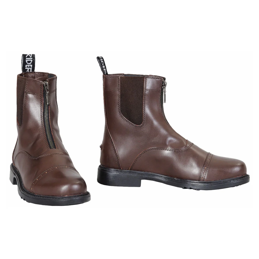TuffRider Men's Baroque Front Zip Paddock Boots w/ Metal Zipper - Image 2