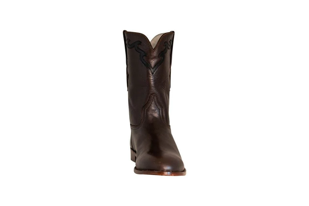 TuffRider Men's El Paso Leather Embroidered Round Toe Western Boots - Image 11
