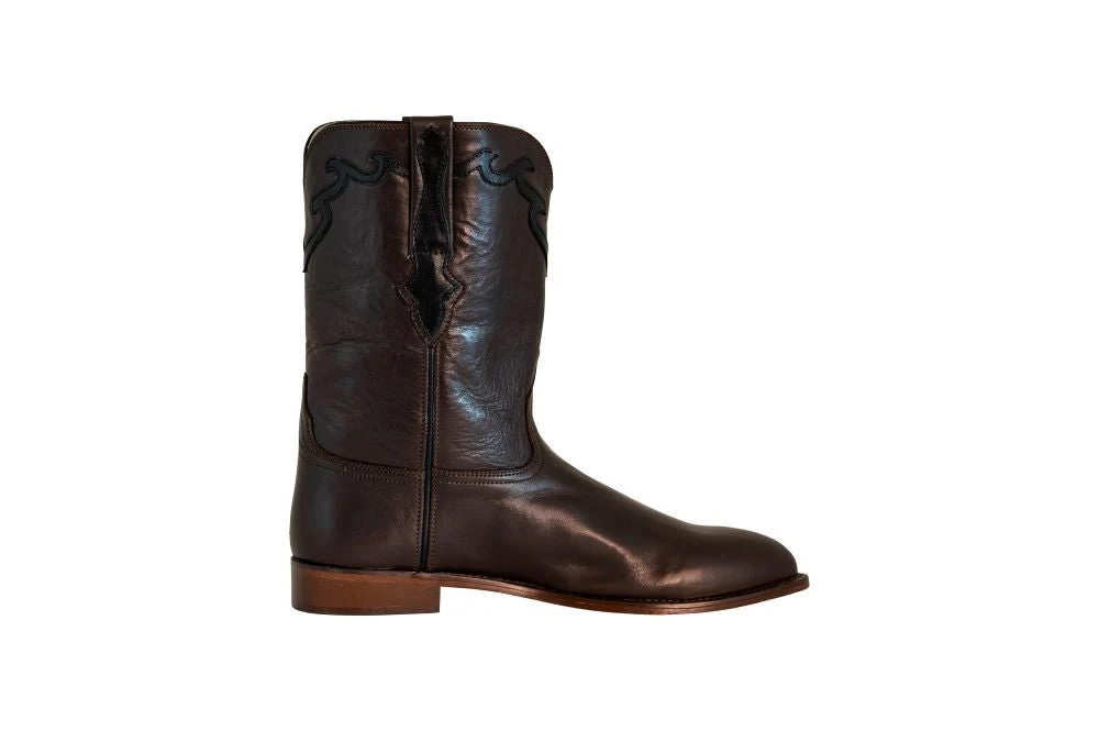 TuffRider Men's El Paso Leather Embroidered Round Toe Western Boots - Image 12