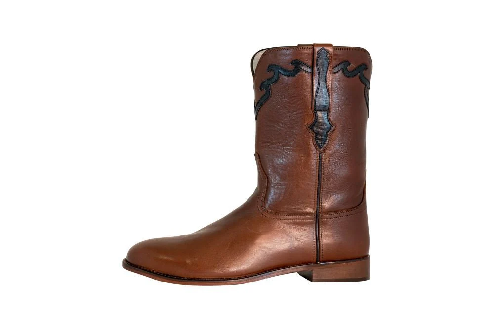 TuffRider Men's El Paso Leather Embroidered Round Toe Western Boots - Image 17